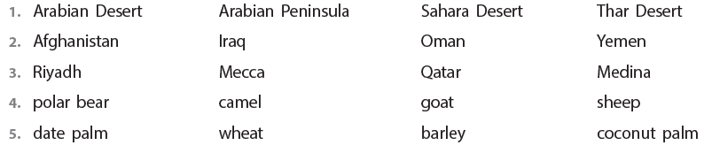 The Land of Sand: Saudi Arabia - 1 Class 5 Worksheet SST