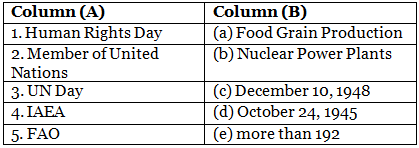 The United Nations - 1 Class 5 Worksheet SST