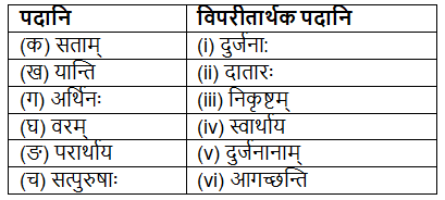 Worksheet: वृक्षाः सत्पुरुषाः इव | Sanskrit for class 6