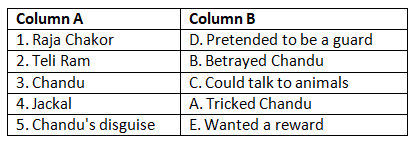 Q3: Match the Column.