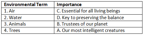 Q3: Match the Column