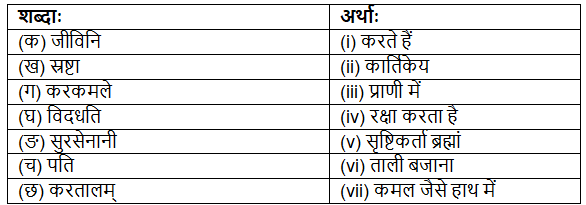 Worksheet: सङ्ख्यागणना ननु सरला | Sanskrit for class 6