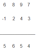 Worksheet Solutions: Subtraction | Improve Your Calculations: Vedic Maths (English) - Class 6