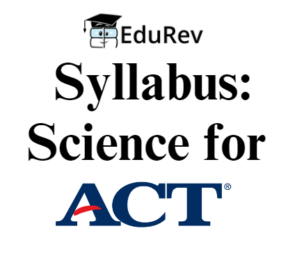 Syllabus: Science for ACT | Science for ACT