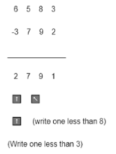 Worksheet Solutions: Subtraction | Improve Your Calculations: Vedic Maths (English) - Class 6