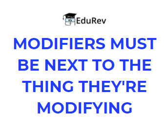 Faulty Modifiers on ACT English | English for ACT