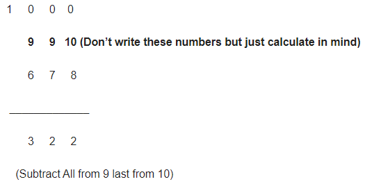 Worksheet Solutions: Subtraction | Improve Your Calculations: Vedic Maths (English) - Class 6