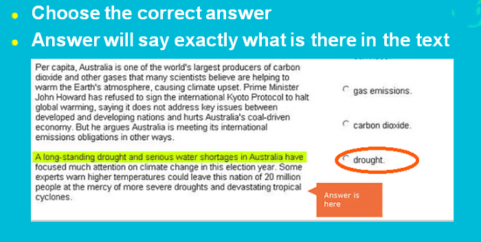 PTE Reading Multiple Choice Choose Single Answer Strategy