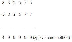 Worksheet Solutions: Subtraction | Improve Your Calculations: Vedic Maths (English) - Class 6