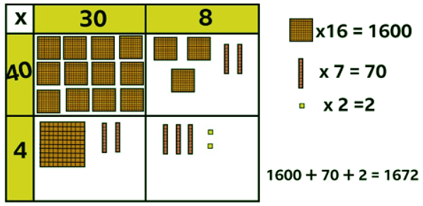 Multiplication using the area model/grid method | Year 5 Mathematics