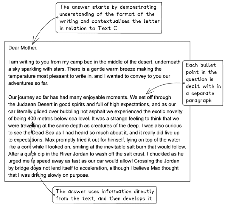 Question 3 Demo Answer: Letter | English Language for GCSE/IGCSE - Year 11