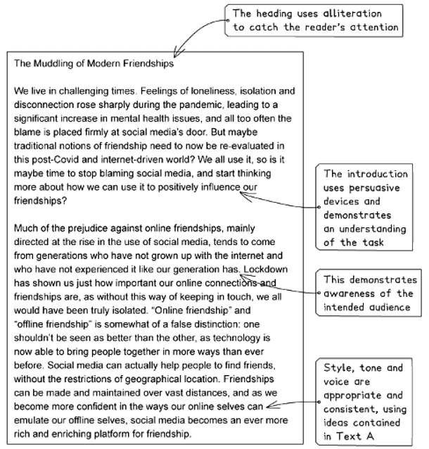 Question 1 Demo Answer: Article | English Language for GCSE/IGCSE - Class 10