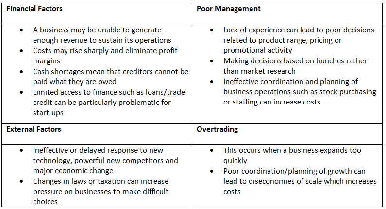 Why Businesses Fail | Business Studies for GCSE/IGCSE - Class 10