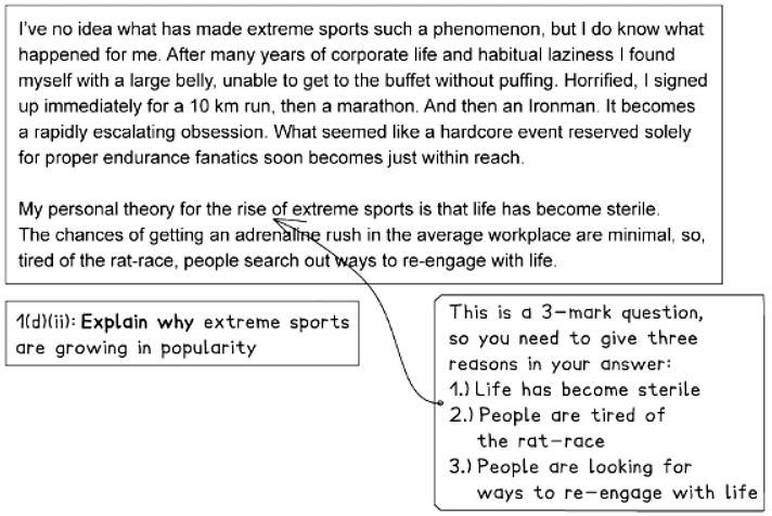 Question 1 Comprehension: Demo Answer | English Language for GCSE/IGCSE - Class 10