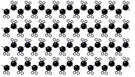 Structure of a high density poly(ethene)