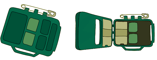 A dosemeter, or radiation badge, can be worn by a person working with radiation in order to keep track of the amount of radiation they are receiving