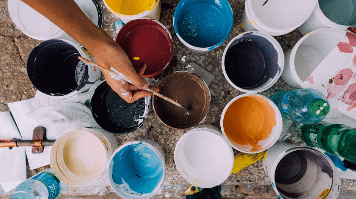 Paints are a complex formulation of pigments, binders and solvents