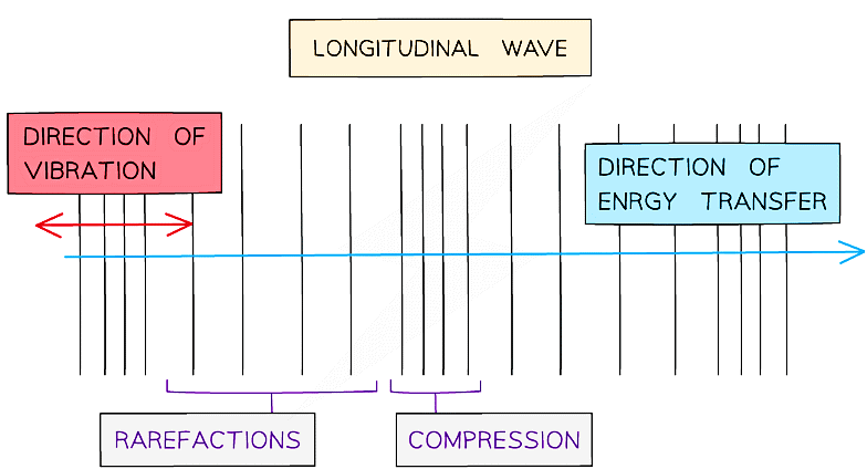 Diagram of a longitudinal wave
