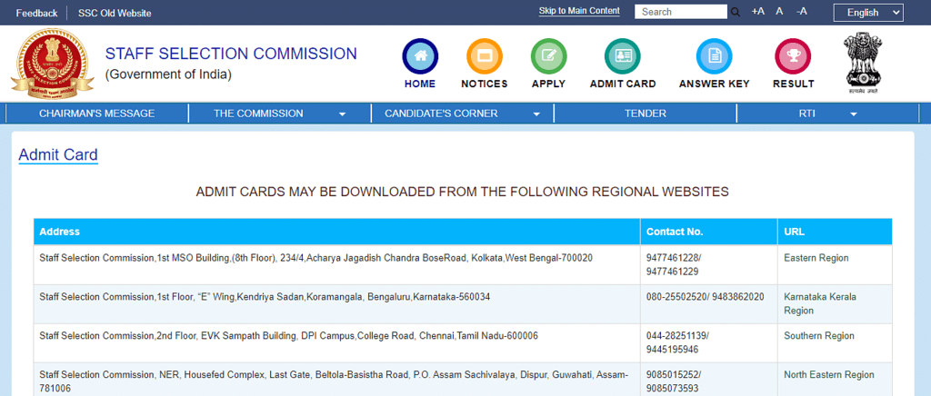 SSC CGL Admit Card 2025- Direct link region wise for Tier 1, 2, 3 & 4 Download