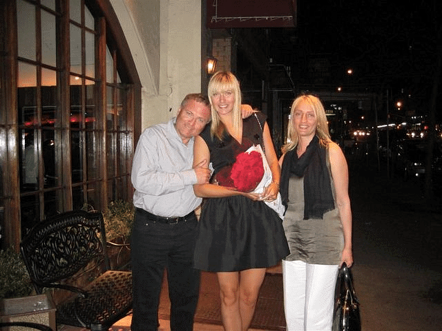 Maria with her parents