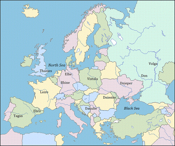 Major river of Europe