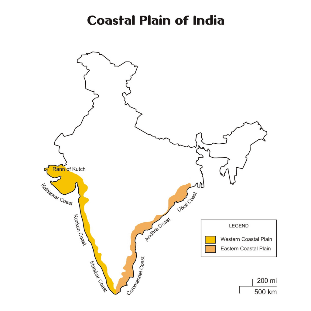 NCERT Summary: Indian Coastal Plains - Geography for UPSC ...