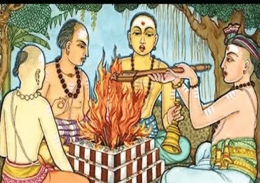 Purohit performing rituals