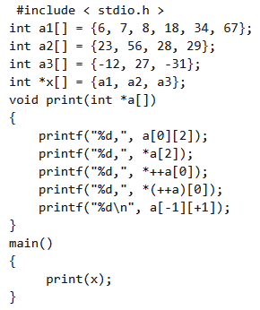 Previous Year Questions: Array and Pointer | Programming and Data Structures - Computer Science Engineering (CSE)