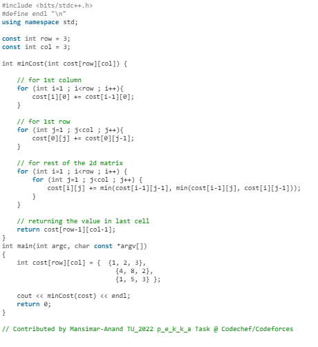 Min Cost Path | Algorithms - Computer Science Engineering (CSE)