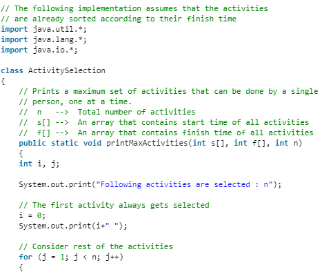 Activity Selection Problem - Computer Science Engineering (CSE)