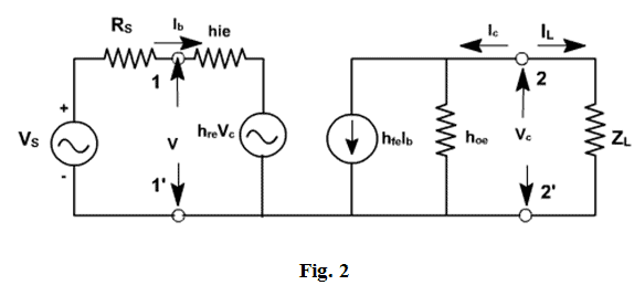 Analysis of a Transistor Amplifier Circuit Using H-Parameters | Analog and Digital Electronics - Electrical Engineering (EE)