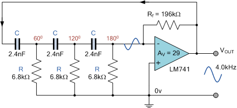 RC Oscillator Op-amp Circuit