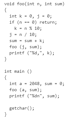 Previous Year Questions: Function | Programming and Data Structures - Computer Science Engineering (CSE)