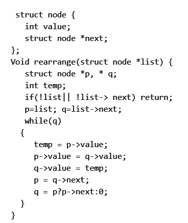 Previous Year Question: Link List | Programming and Data Structures - Computer Science Engineering (CSE)