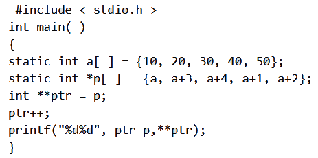 Previous Year Questions: Array and Pointer | Programming and Data Structures - Computer Science Engineering (CSE)