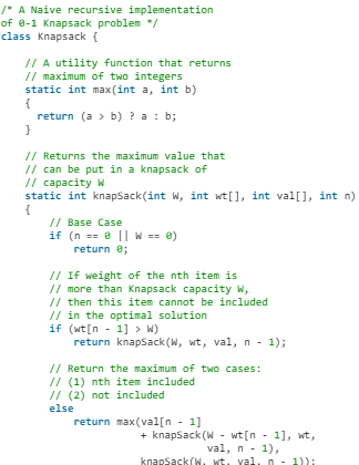 0-1 Knapsack Problem | Algorithms - Computer Science Engineering (CSE)