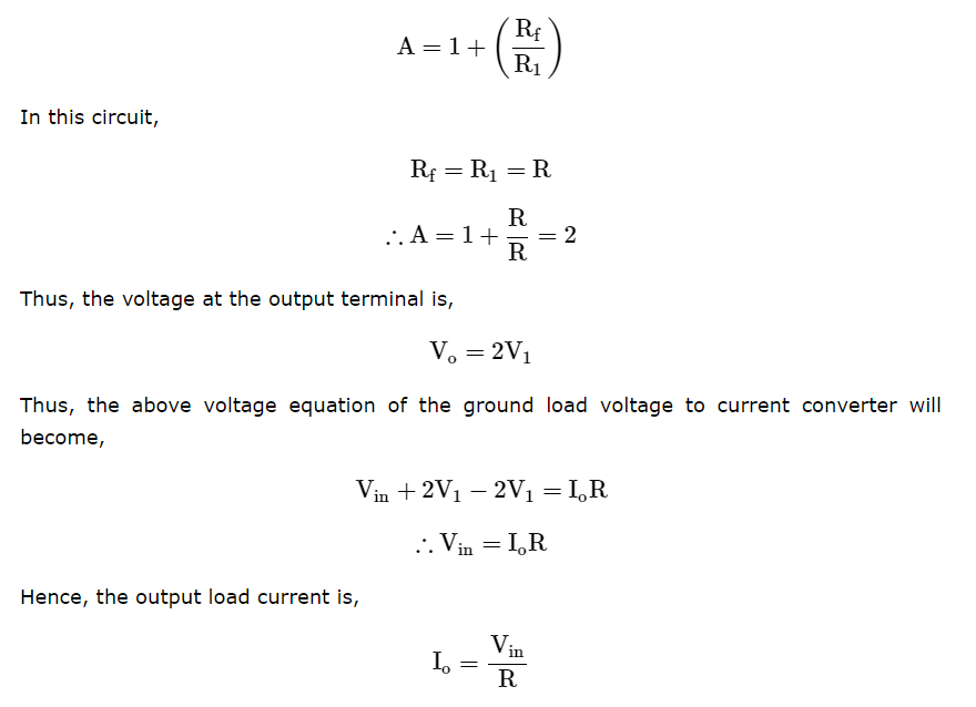 Voltage to Current Signal Conversion | Analog and Digital Electronics - Electrical Engineering (EE)