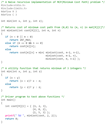 Min Cost Path | Algorithms - Computer Science Engineering (CSE)