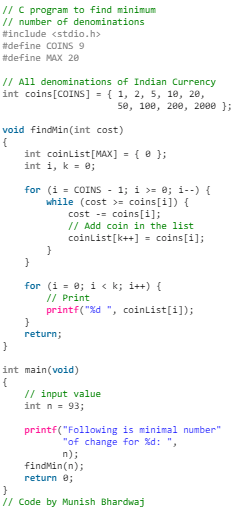 Greedy Algorithm to Find Minimum Number of Coins | Algorithms - Computer Science Engineering (CSE)