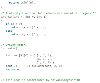 Min Cost Path | Algorithms - Computer Science Engineering (CSE)