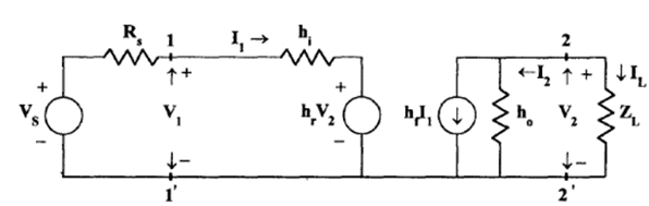Analysis of a Transistor Amplifier Circuit Using H-Parameters | Analog and Digital Electronics - Electrical Engineering (EE)