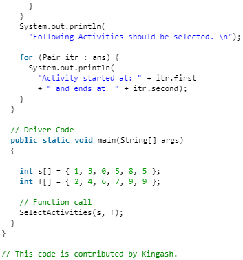 Activity Selection Problem - Computer Science Engineering (CSE)