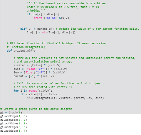Bridges in a graph | Algorithms - Computer Science Engineering (CSE)