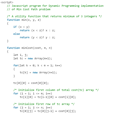 Min Cost Path | Algorithms - Computer Science Engineering (CSE)