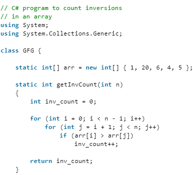 Count Inversions in Array | Algorithms - Computer Science Engineering (CSE)