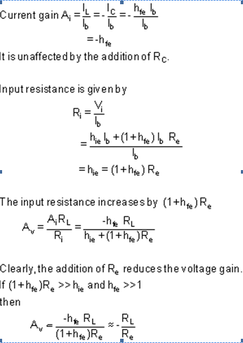Analysis of a Transistor Amplifier Circuit Using H-Parameters | Analog and Digital Electronics - Electrical Engineering (EE)