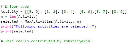 Activity Selection Problem - Computer Science Engineering (CSE)