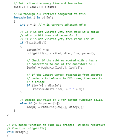 Bridges in a graph | Algorithms - Computer Science Engineering (CSE)