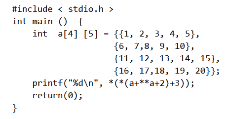 Previous Year Questions: Array and Pointer | Programming and Data Structures - Computer Science Engineering (CSE)