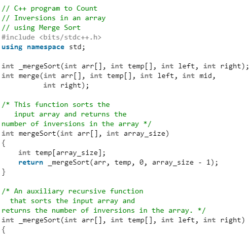 Count Inversions in Array | Algorithms - Computer Science Engineering (CSE)